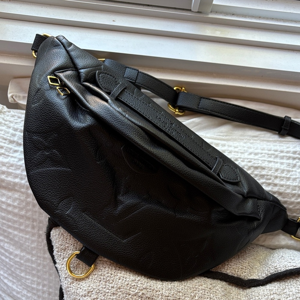 Black Leather Men's Crossbody Bag